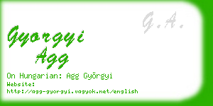 gyorgyi agg business card