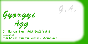 gyorgyi agg business card